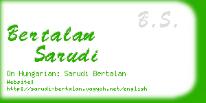 bertalan sarudi business card